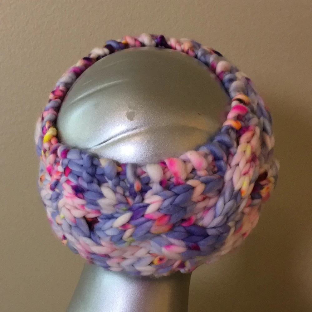 Hand Knit Women's Ear Warmer Headband Merino Wool